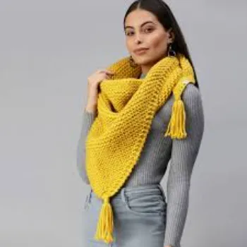 Handknitted Triangular Scarf